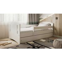 KINDER-/JUNIORBETT Classic Weiß 80x140cm - Birkefarben/Weiß, MODERN, Holz/Holzwerkstoff (80/140cm) - MID.YOU