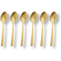 Kaffeelöffel 6er-set L: 13,7 Cm - Goldfarben, Basics, Metall (13,7cm) - Echtwerk