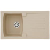 Spüle Respekta Boston Stein Bxt: 86x50 Cm - Beige, Trend, Glas/Kunststoff (86/20/50cm) - Respekta