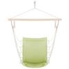 ZÁVĚSNÉ KŘESLO RELAX - šalvějově zelená/přírodní barvy, dřevo/textil (100/47cm) - Modern Living