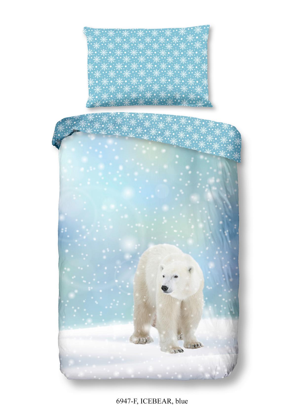 Bettwäsche Icebear Blau Hellblau 140x200 Cm - Blau/Hellblau, Trend, Textil (140/200cm)