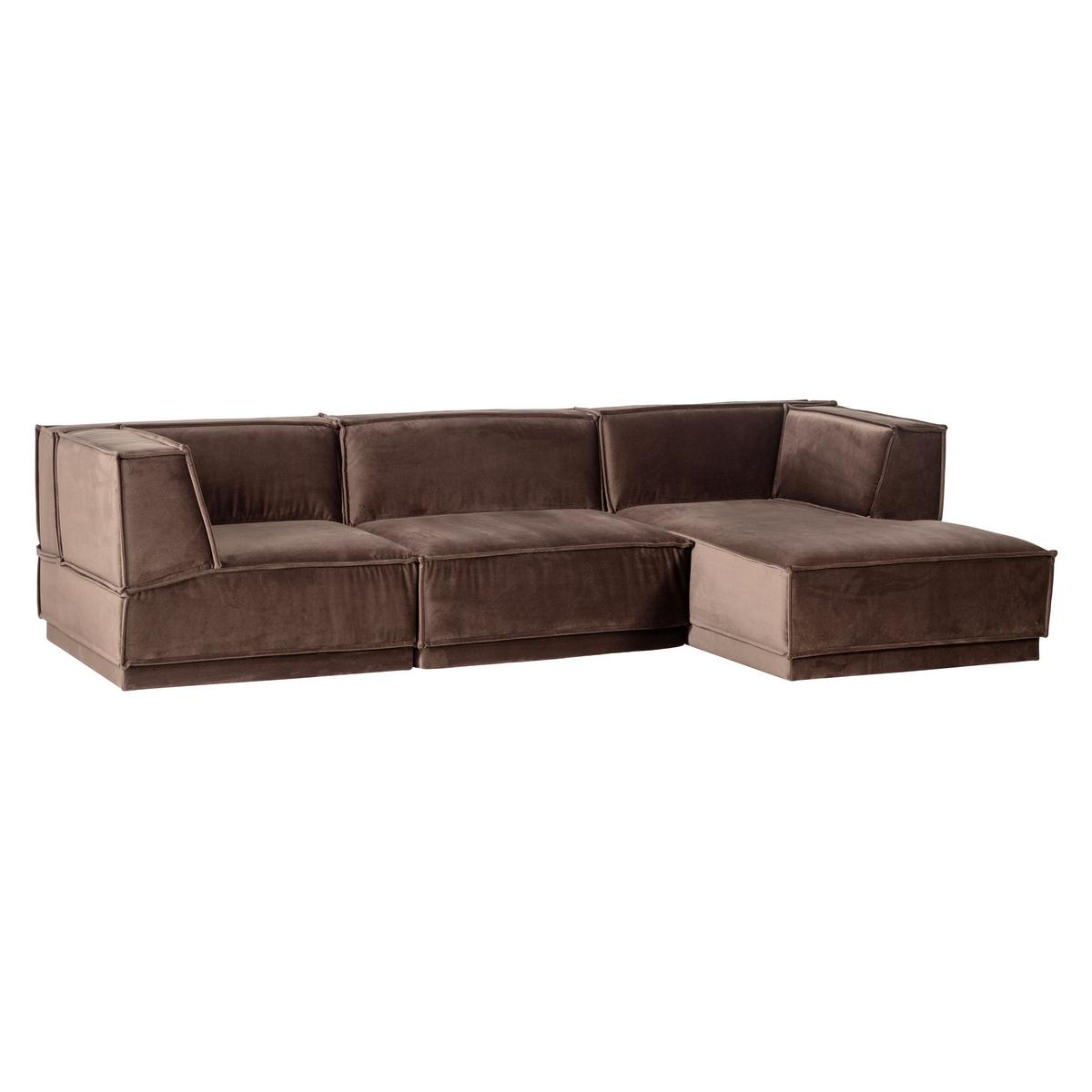 ECKSOFA Manu Braun 286x160cm - Braun, MODERN, Textil (286/160cm) - Livetastic