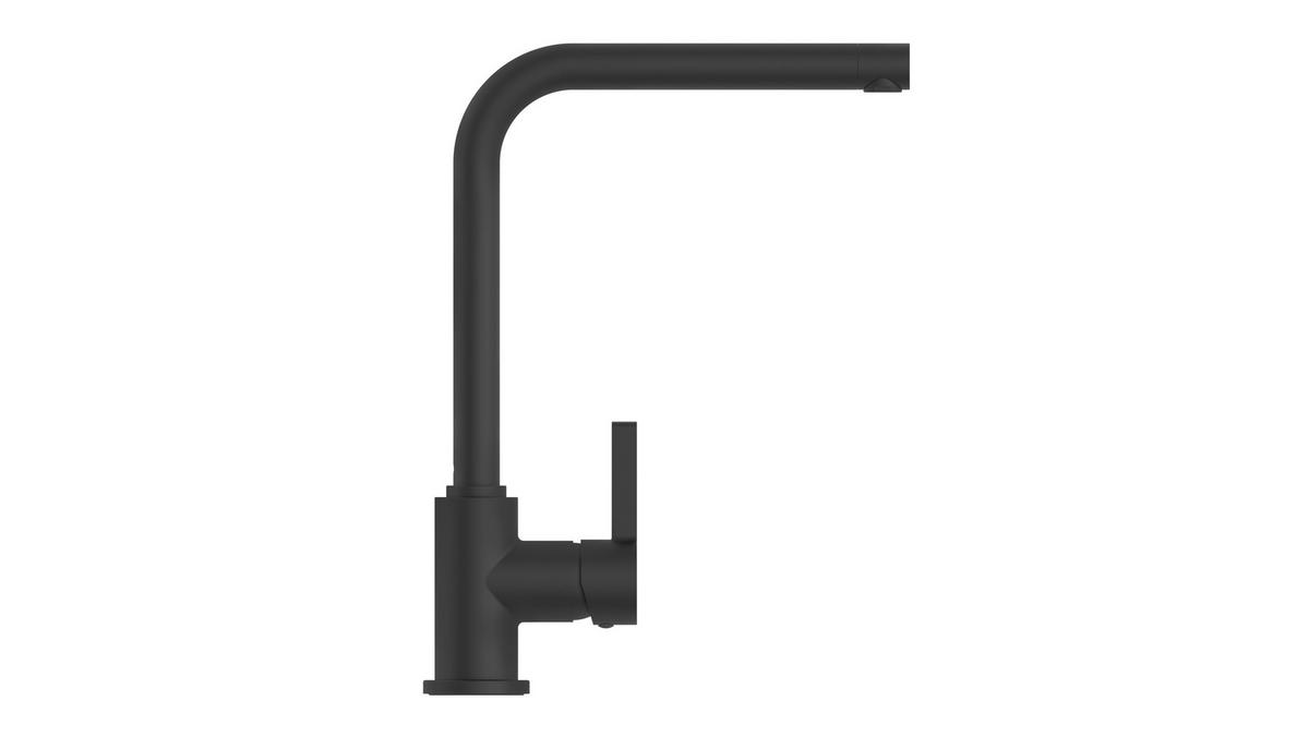 Küchenarmatur Dublin Schwarz Matt 360° Schwenkbar Hochdruck - Schwarz, Basics, Metall (33,5cm) - Sistant