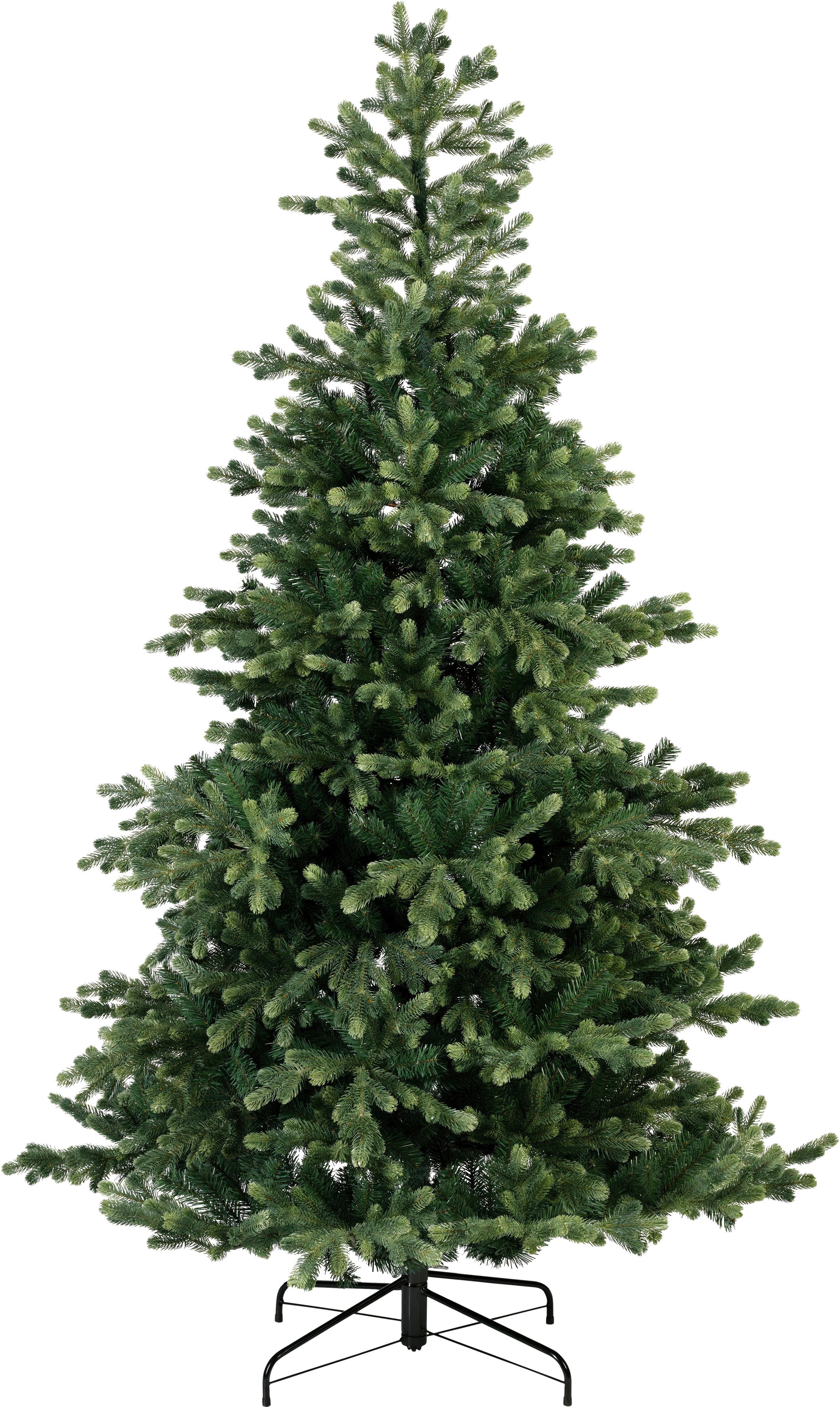 Vánoční stromeček GENEVA Výška 210cm, :Ø  126 cm - zelená, Konvenční, kov/plast (126/210cm) - Mömax