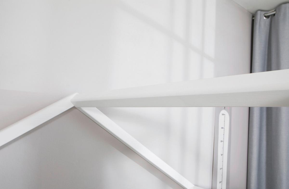 Hausbett Lou Bettschublade Weiß B: 90 Cm - Weiß/Naturfarben, MODERN, Holz/Textil (90/200cm) - MID.YOU