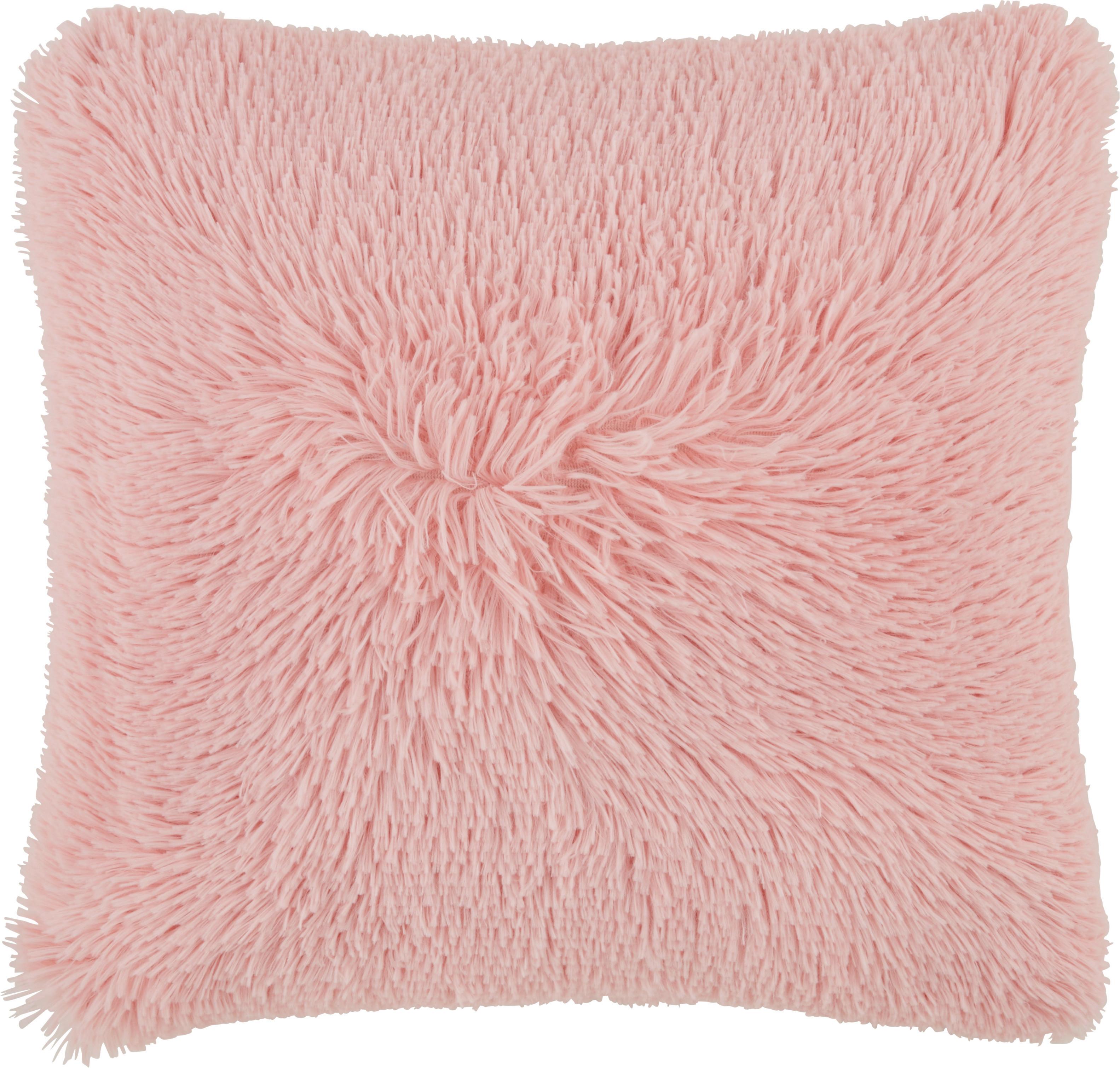 Polštář Ozdobný Fluffy, 45/45 Cm, Růžová - růžová, textil (45/45cm) - Modern Living