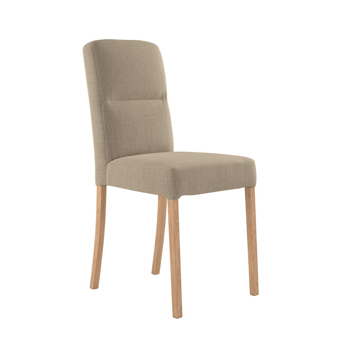 Vierfußstuhl Emma Ii Webstoff Beige, B: 43 Cm - Eichefarben/Beige, KONVENTIONELL, Holz/Textil (43/91/58cm)