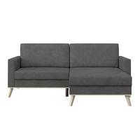 Ecksofa Carini - Eichefarben/Anthrazit, Basics, Textil (222/152cm)