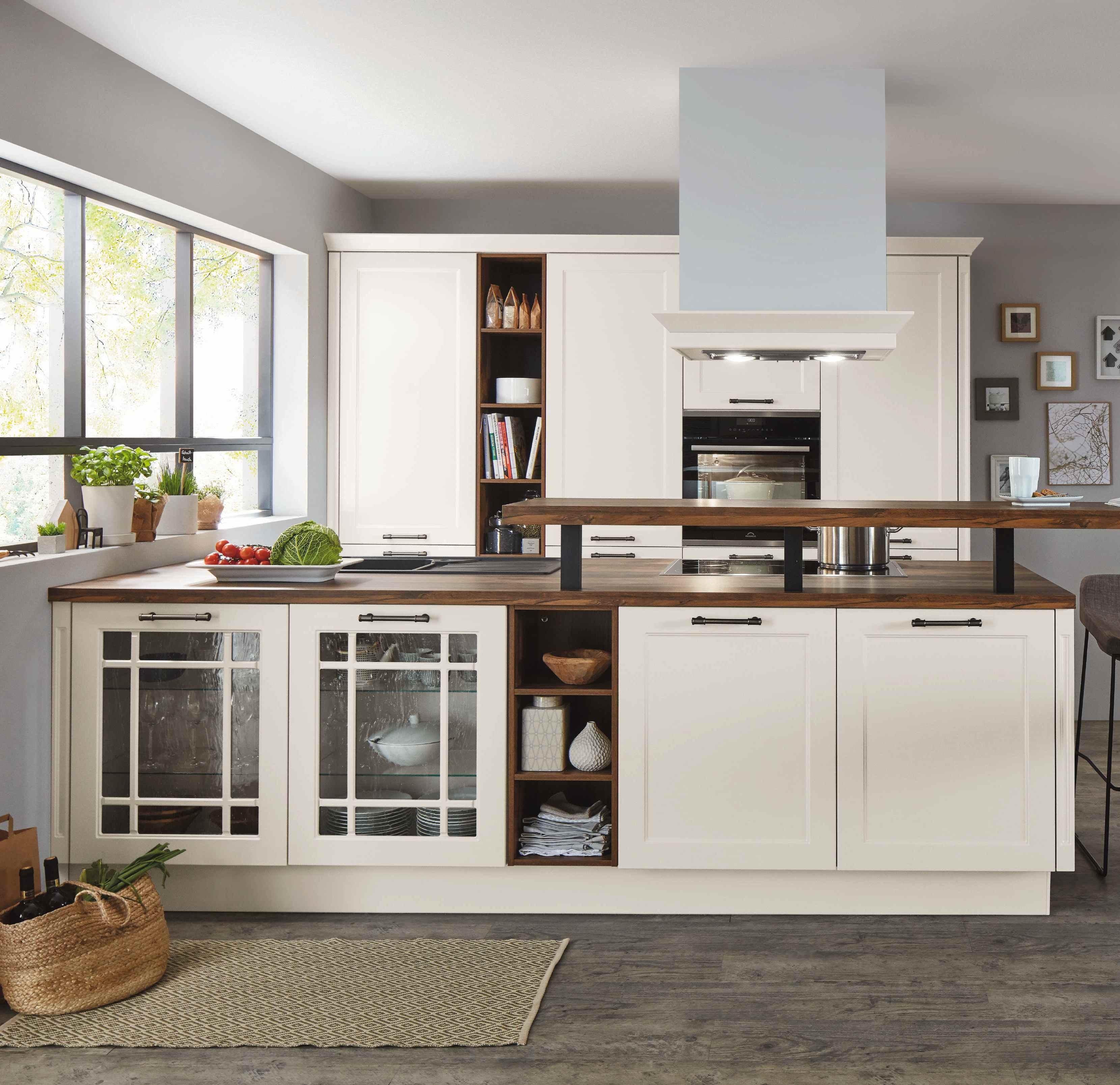 Einbauküche Caracas Frei Planbar Landhausstil - Creme, MODERN, Holzwerkstoff - Vertico
