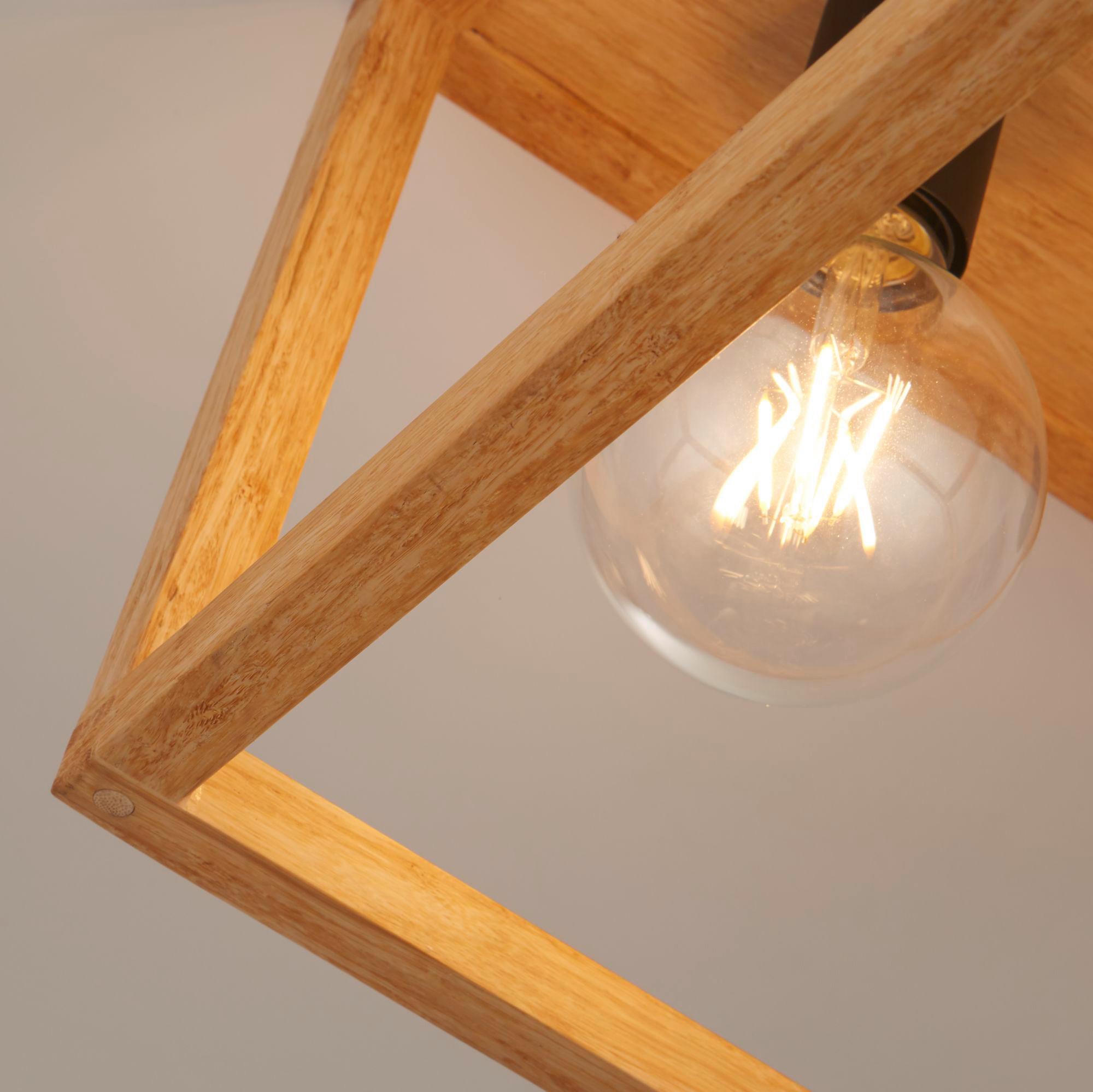 Deckenleuchte 54742-4na - Natur, Holz/Kunststoff (36/36/25cm)