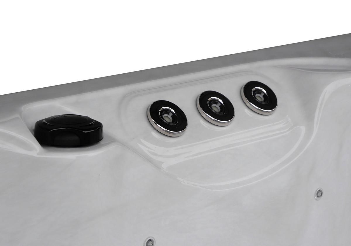 Whirlpool Capri Grauweiß B: 210 Cm - Grauweiß, KONVENTIONELL, Kunststoff (210/160/90cm) - Sanotechnik