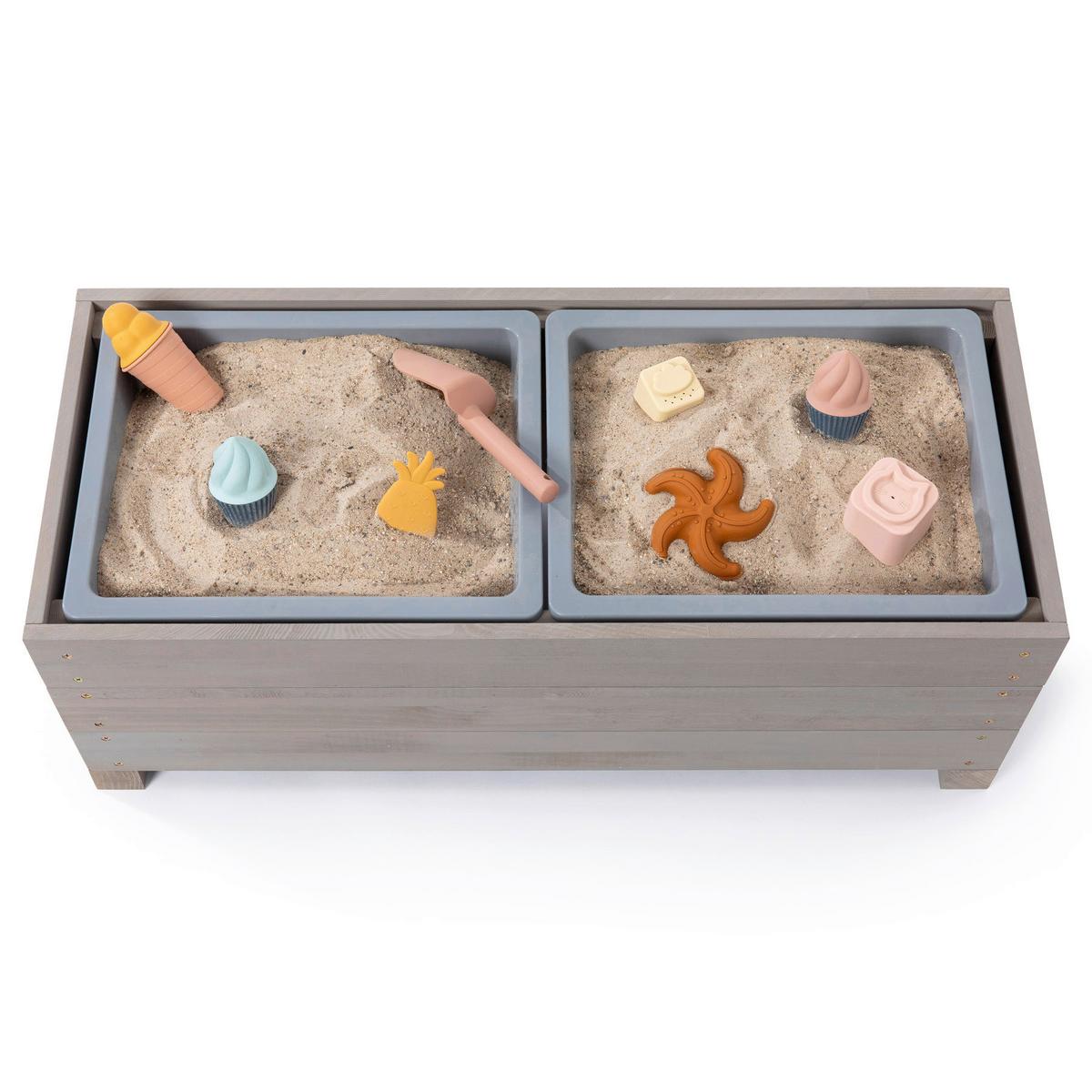 Kindersitzbank Discoverer Holz Grau LxBxH: 83x35x32 cm - Hellgrau, Basics, Holz (83/35/32cm) - MUDDY BUDDY
