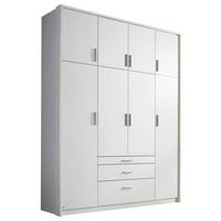 Drehtürenschrank mit Schubladen 185cm Hildesheim, Weiß Dekor - Weiß, Design, Holzwerkstoff (185/231/56cm) - Rauch Möbel