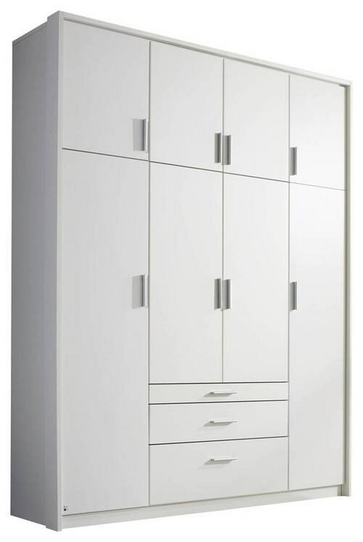 Drehtürenschrank mit Schubladen 185cm Hildesheim, Weiß Dekor - Weiß, Design, Holzwerkstoff (185/231/56cm) - Rauch Möbel