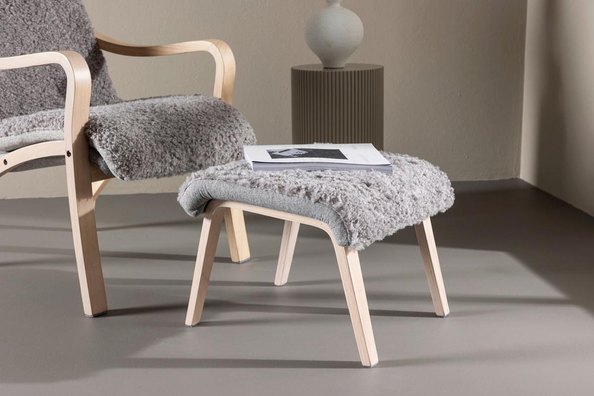 Armlehnstuhl Faro Eichefarben/Hellgrau B: 60cm - Eichefarben/Hellgrau, MODERN, Holz/Textil (60/107/89cm) - Livetastic