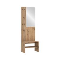Garderobe Charlie Eiche Artisan B: 60cm - Eiche Artisan, KONVENTIONELL, Holzwerkstoff (60/180/37cm)