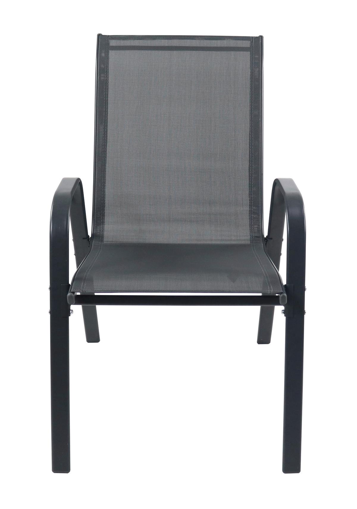 Gartenstuhl-Set Sonlas 4-teilig Anthrazit - Anthrazit, MODERN, Kunststoff/Metall (56/89/73cm) - MID.YOU
