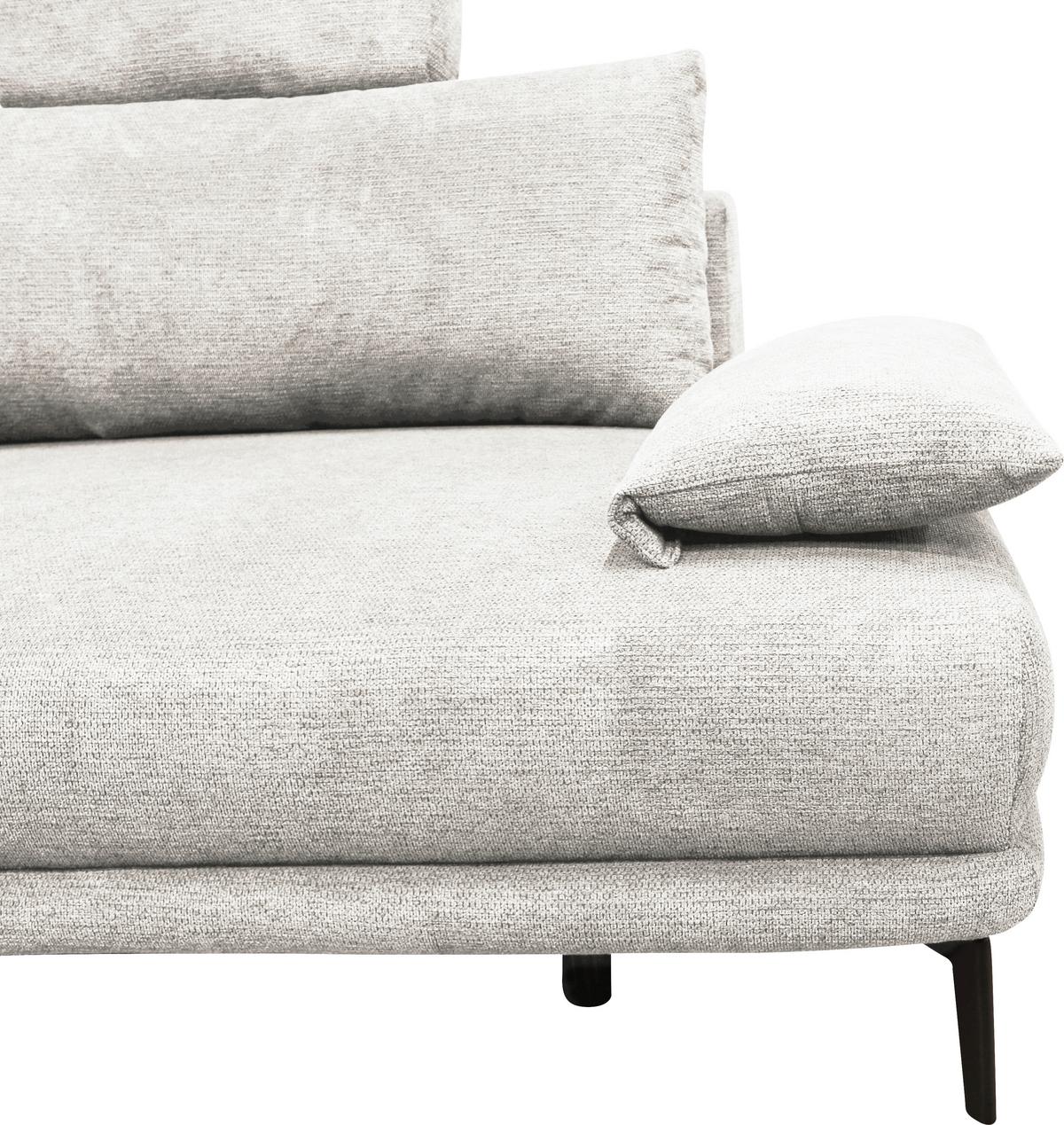 Ecksofa Mit Bettkasten Lagacy 260x192 Cm Webstoff Weiß - Schwarz/Weiß, Design, Textil (260/192cm) - MID.YOU