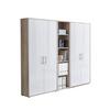 Office Edition B: 212,9 cm Sonoma Eiche/Weiß - Weiß Hochglanz/Sonoma Eiche, MODERN, Holzwerkstoff (212,9/185,6/33cm) - MID.YOU