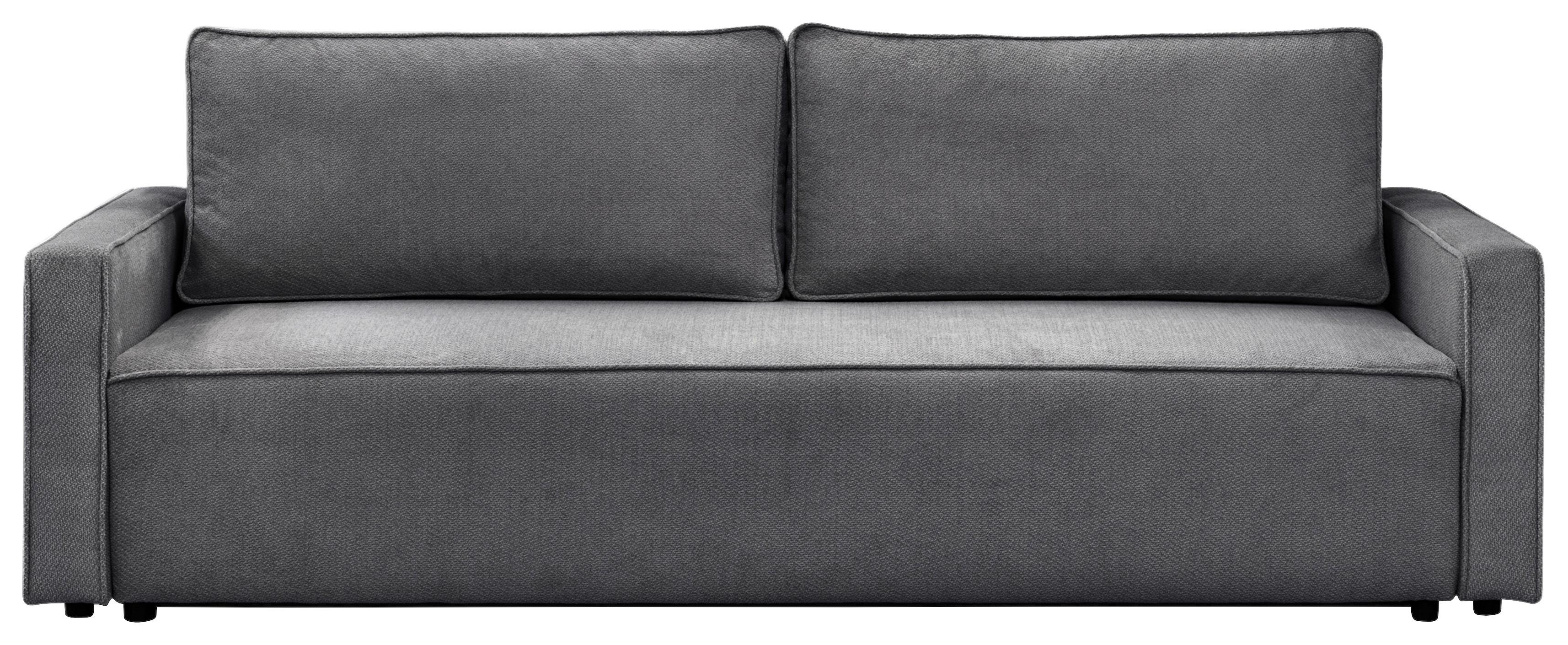 Rozkladacia pohovka NERA, tmavosivá ženilka - tmavosivá, Modern, textil/plast (232/90/100cm)