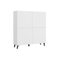 Highboard Phuket 120 Weiß B: 120 Cm - Schwarz/Weiß, Design, Holzwerkstoff (120/128/39cm) - Livetastic