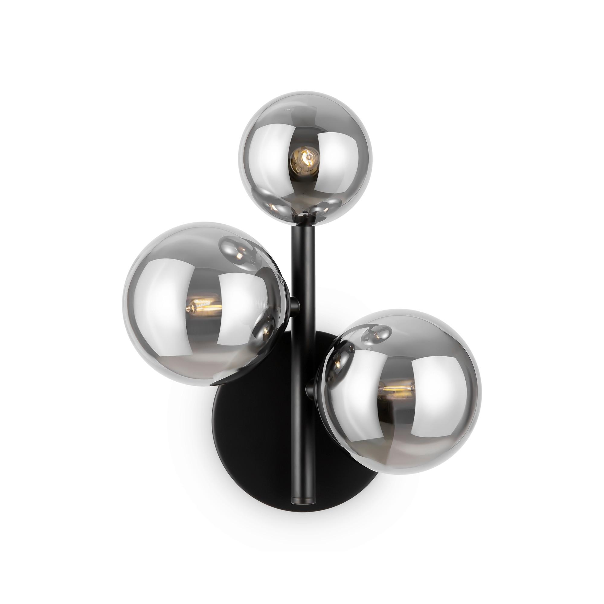 WANDLEUCHTE DALLAS - Schwarz/Grau, Trend, Glas/Metall (26/20/12cm) - MAYTONI