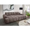 Bigsofa Bosco, Taupe B: 304 cm - Taupe/Schwarz, MODERN, Textil (304/87/155cm) - Livetastic
