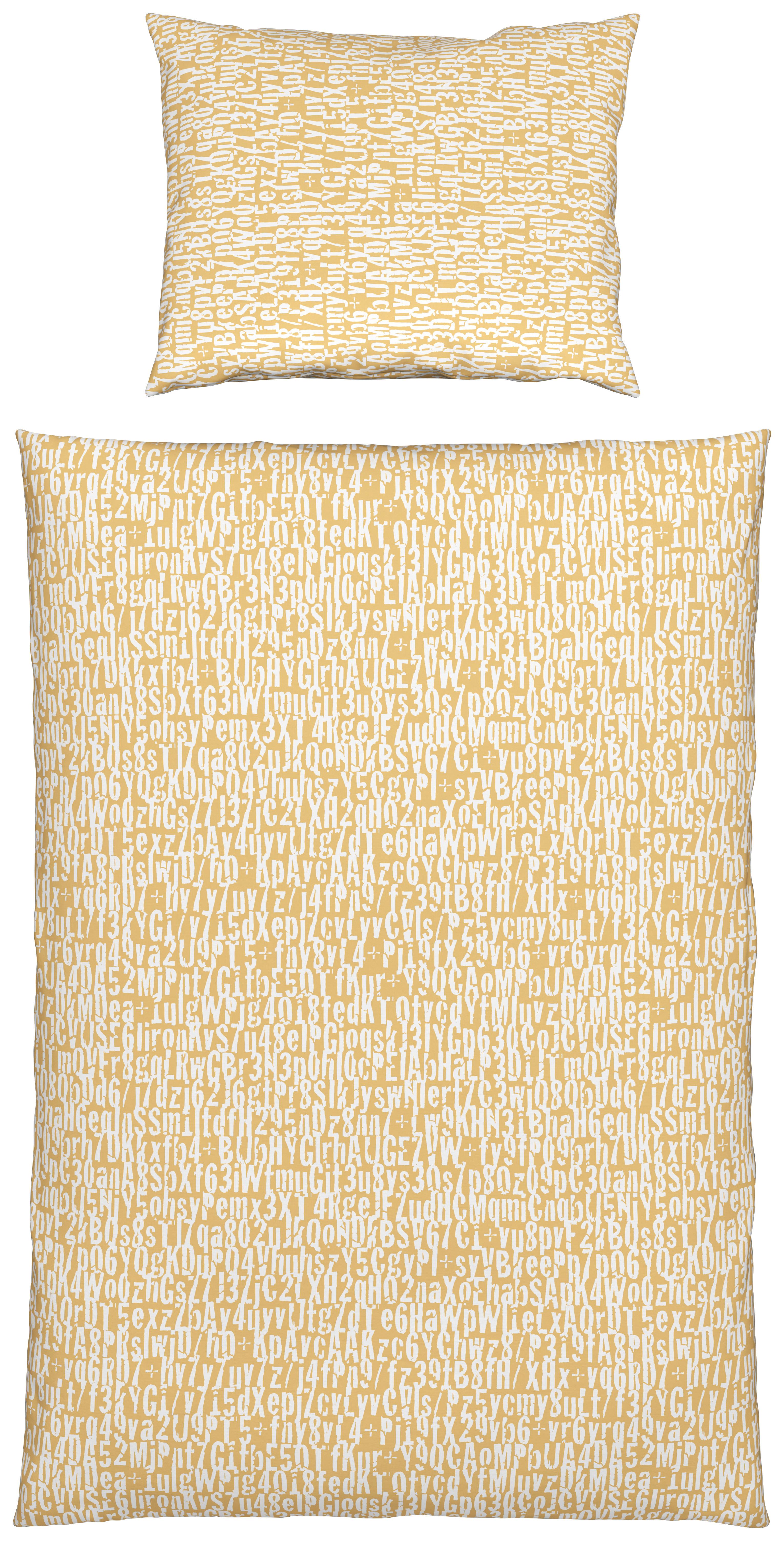 Ágyneműhuzat-garnitúra Sarina - sárga, Modern, textil - Luca Bessoni