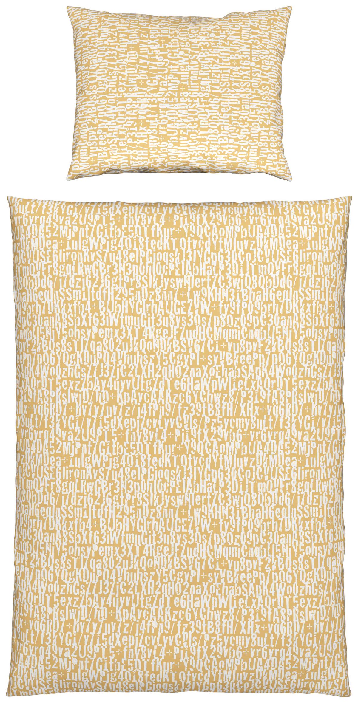 Ágyneműhuzat-garnitúra Sarina - sárga, Modern, textil - Luca Bessoni