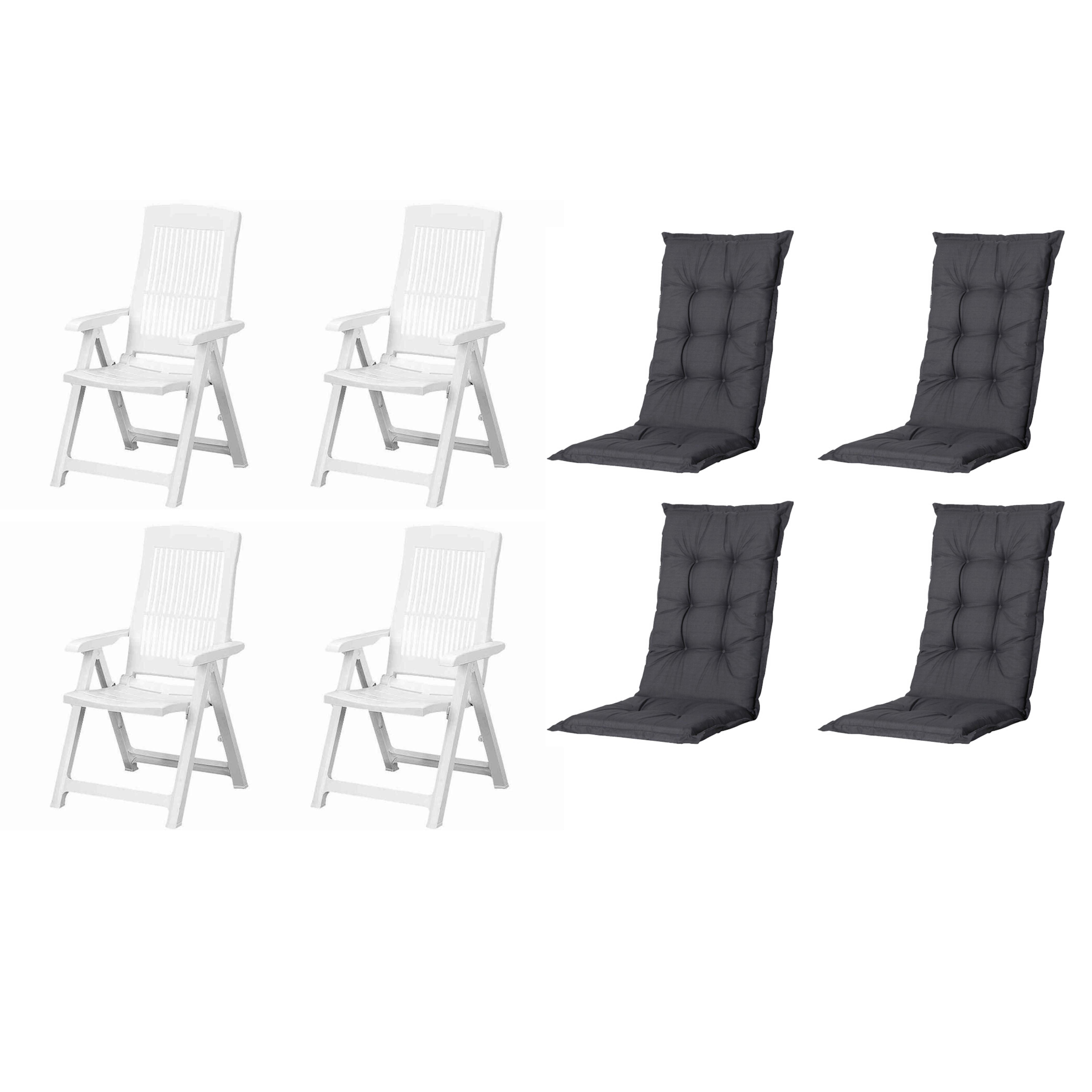 Gartenstuhl-set Tampa+auflagen Set