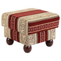 Polsterhocker Monarch Rot H: 48 cm - Rot, KONVENTIONELL, Textil (54/48/54cm) - Max Winzer