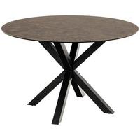 Esstisch Heaven 119x75,5cm Schwarz/Braun - Schwarz/Braun, Trend, Keramik/Metall (119/75,5cm) - MID.YOU