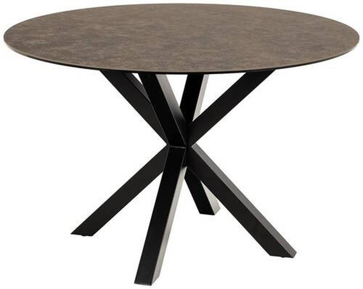 Esstisch Heaven 119x75,5cm Schwarz/Braun - Schwarz/Braun, Trend, Keramik/Metall (119/75,5cm) - MID.YOU