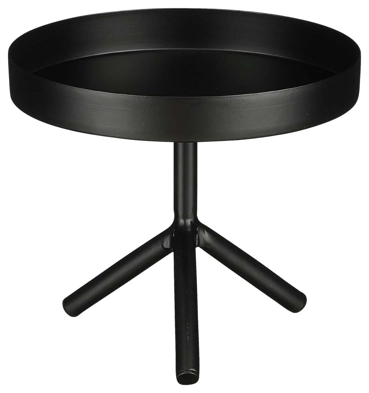 DEKORAČNÍ PODNOS LUXI - černá, Moderní, kov (19/16,5cm) - Modern Living