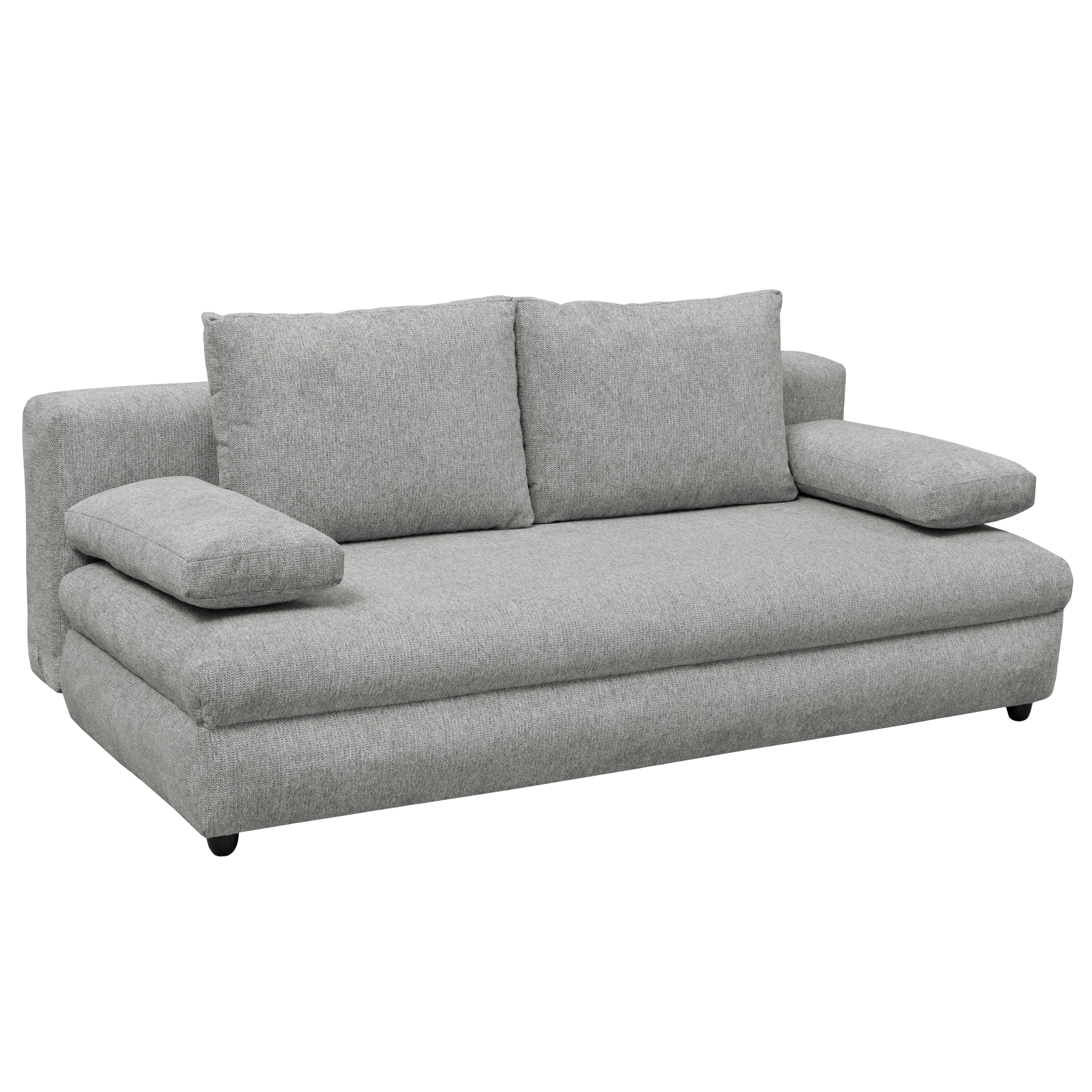 Schlafsofa Oslo Hellgrau, Lf: 200x140 Cm - Hellgrau, Trend, Holz/Kunststoff (205/72/100cm)