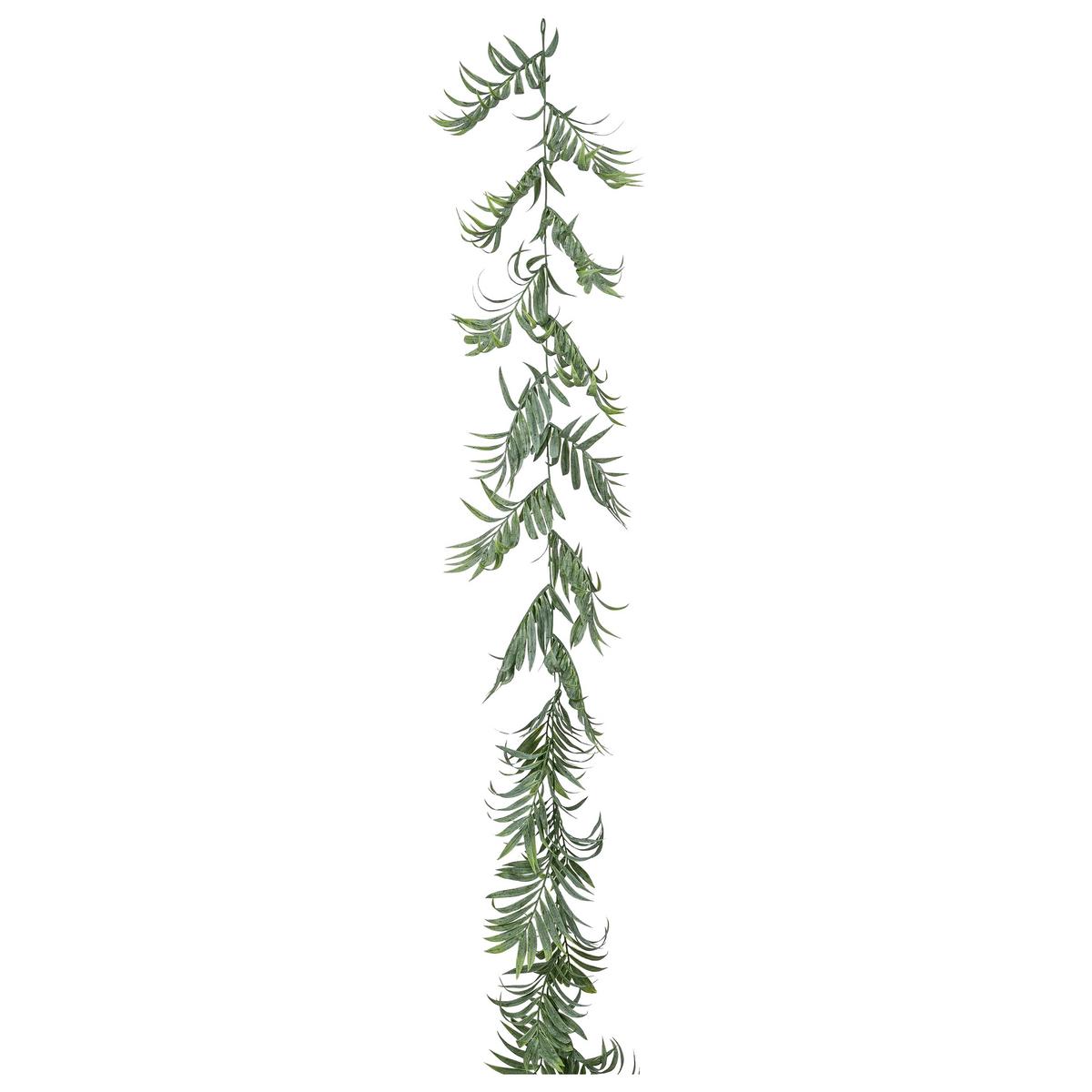 Umělá rostlina FARNGIRLANDE, D: 180 cm - šedá/zelená, Konvenční, plast (182cm) - Mömax