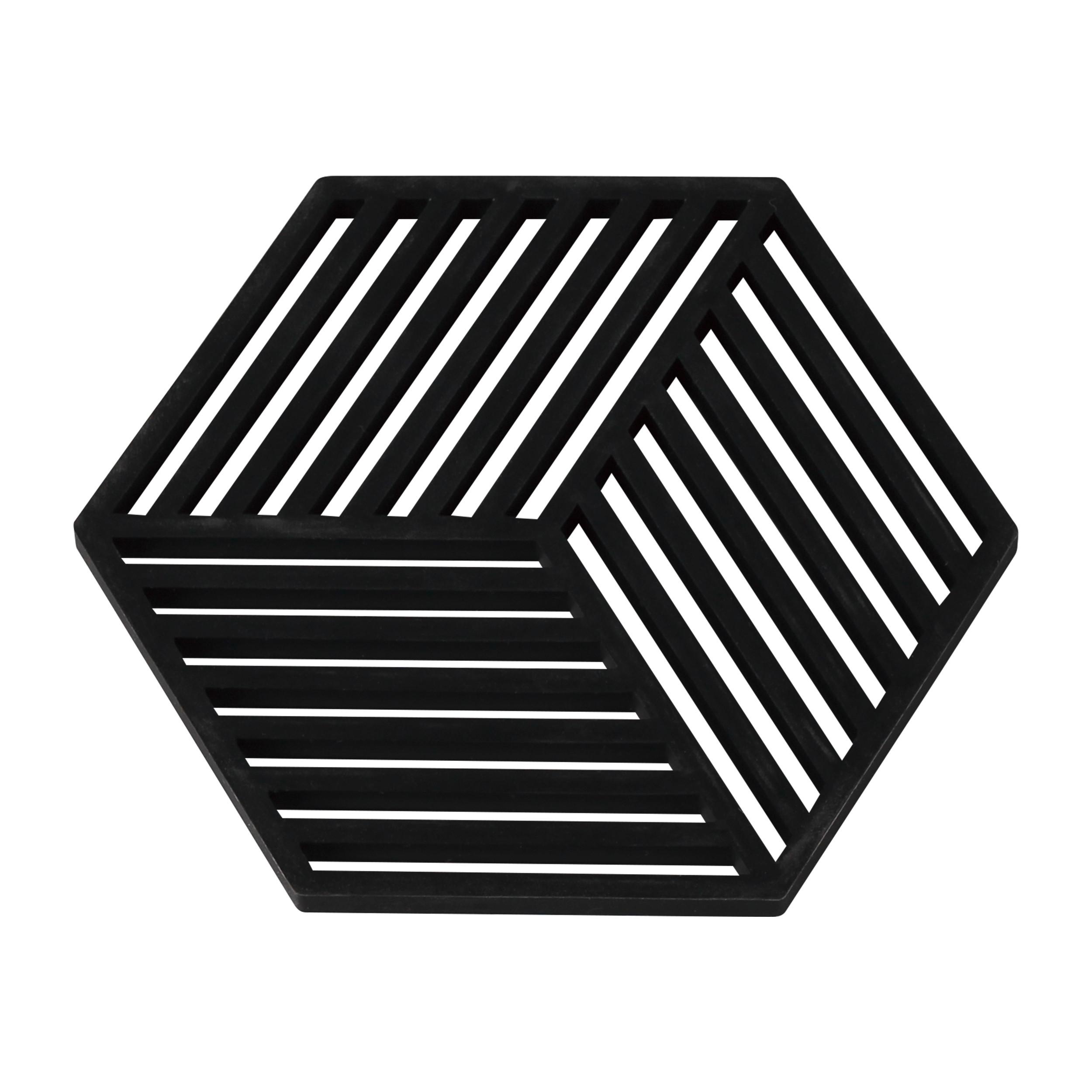 Topfuntersetzer Asena - Schwarz, KONVENTIONELL, Kunststoff (15,7/13,7/0,6cm) - James Wood