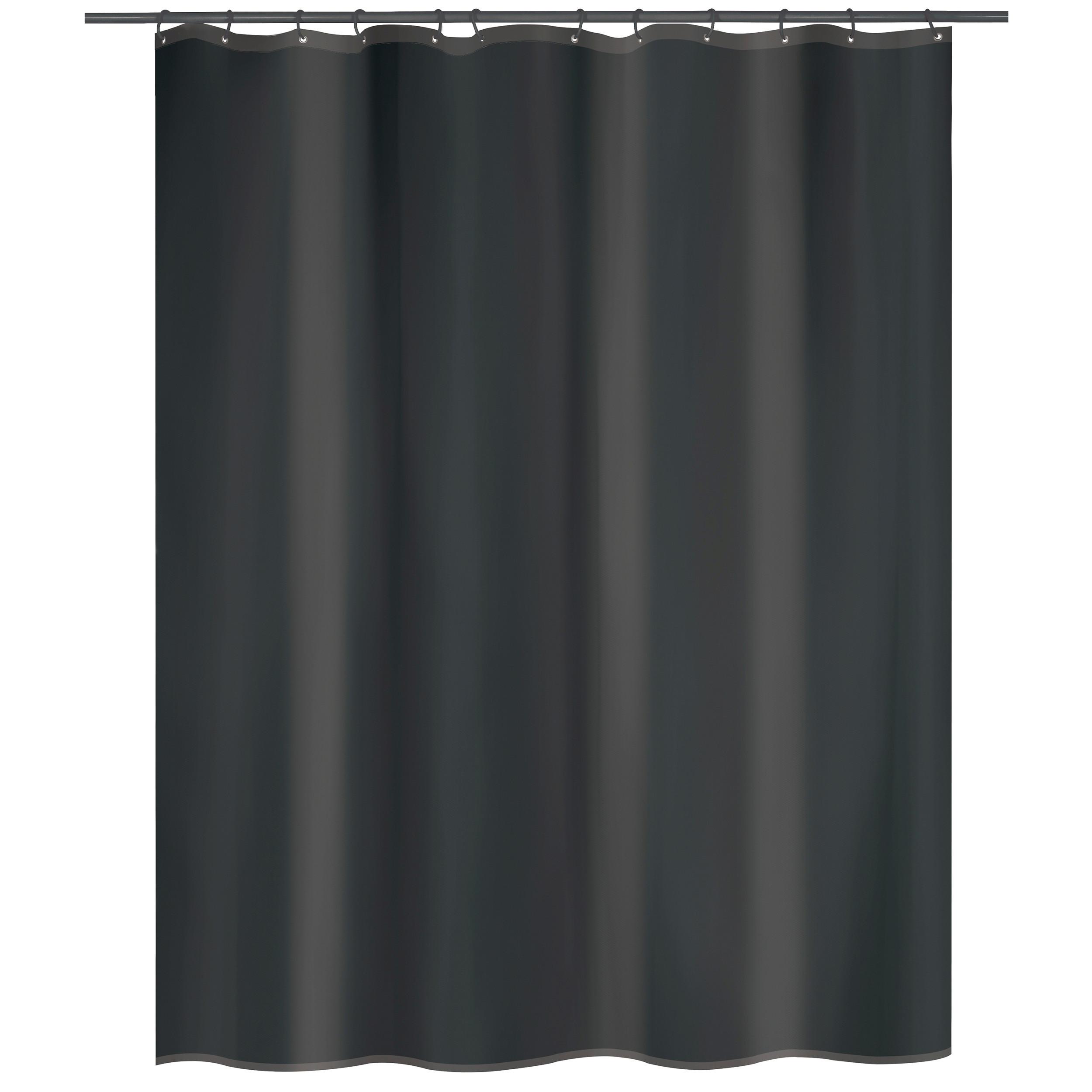 DUSCHVORHANG SCHWARZ - Schwarz, Basics, Textil (180/200cm) - MSV