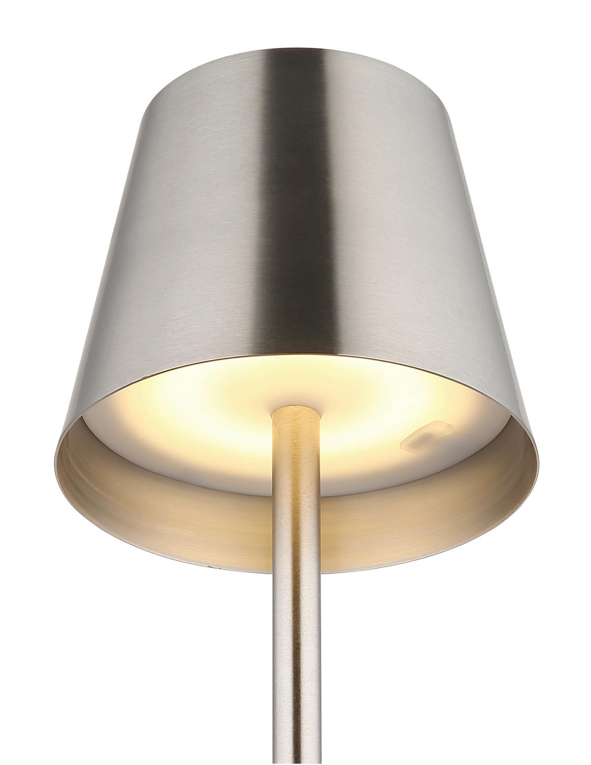 Akku-Tischleuchte 58438n Vannie - Schwarz/Weiß, Design, Kunststoff/Metall (11,2/47cm) - Globo