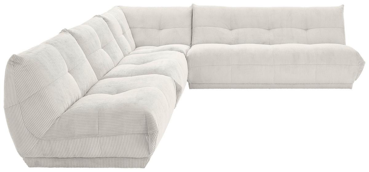 Ecksofa Giselle Weiß S: 315x285 cm - Weiß, Trend, Textil (315/285cm) - Livetastic