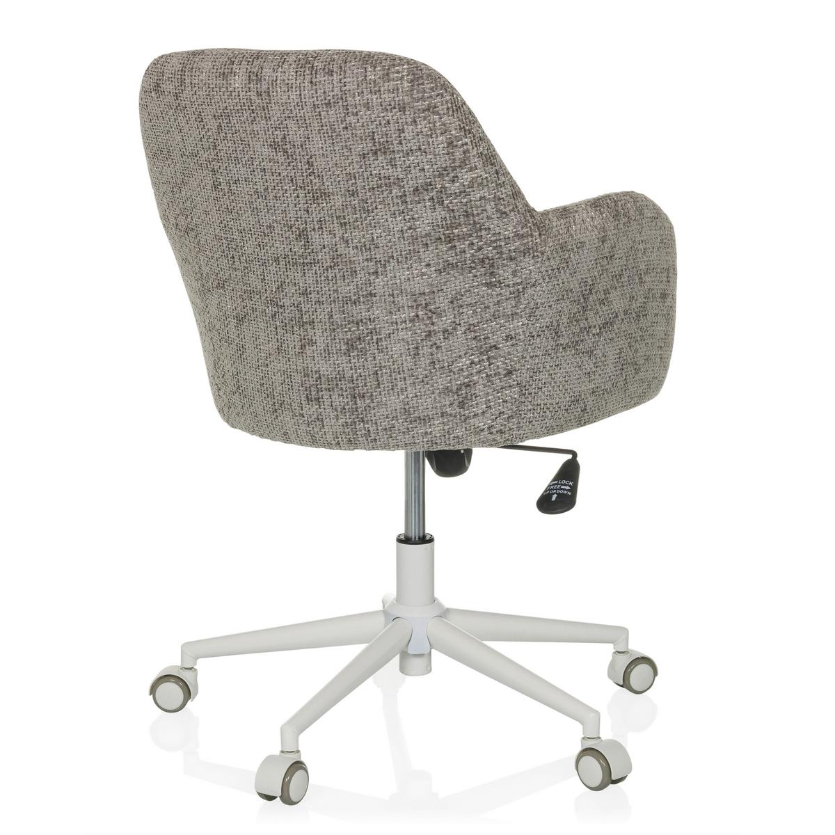 Drehstuhl Solao Home Grau B: 58 cm - Weiß/Grau, MODERN, Kunststoff/Textil (58/78/60cm) - MID.YOU