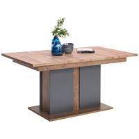 Esstisch Manhattan 160x90cm Eiche Dekor/Graphitfarben - Eichefarben/Graphitfarben, MODERN, Holzwerkstoff (160/90/76cm) - Livetastic