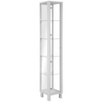 VITRÍNA ALBI -EXKLUSIV- - bílá/černá, Moderní, kompozitní dřevo/sklo (33/189/33cm) - Mömax