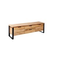 TV-Element Loop TV B: 152 cm Eichefarben/Schwarz - Eichefarben/Anthrazit, Design, Holzwerkstoff/Metall (152/45/40cm)