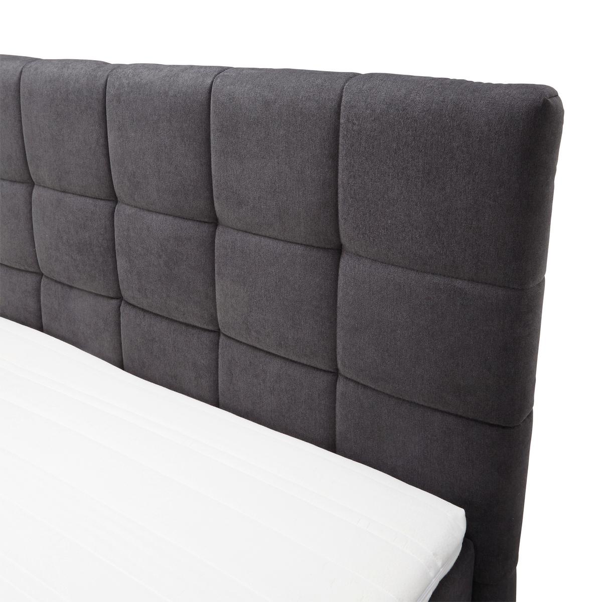 Posteľ Boxspring JERRY 180x200 cm, tmavosivá - farba jelše/tmavosivá, Modern, drevo/kompozitné drevo (180/200cm) - Bessagi Home