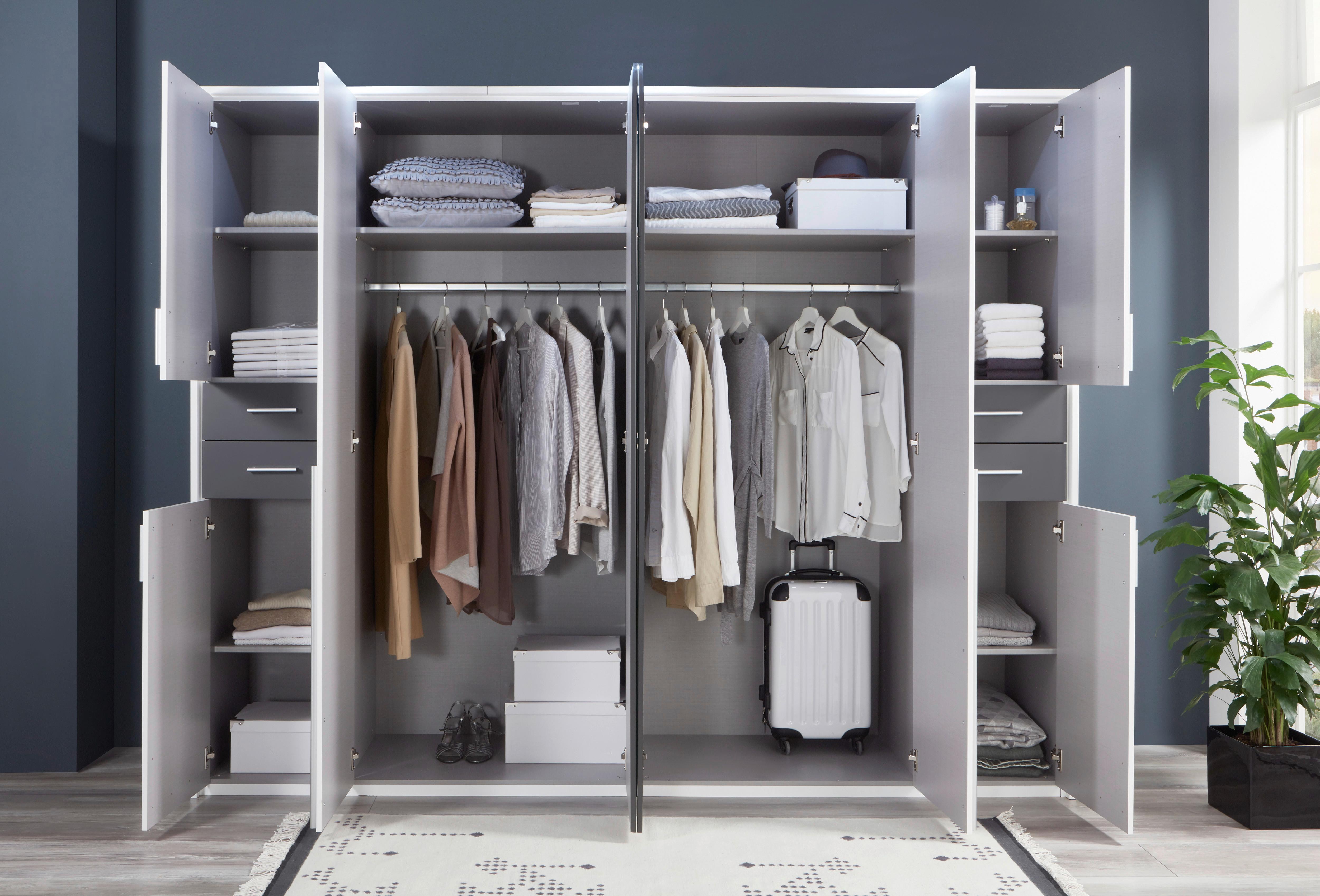Drehtürenschrank in Weiß