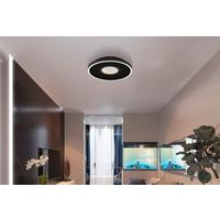 LED-Deckenleuchte Emory Schwarz Weiß Transparent - Transparent/Schwarz, Design, Kunststoff/Textil (39,7/6,3cm)