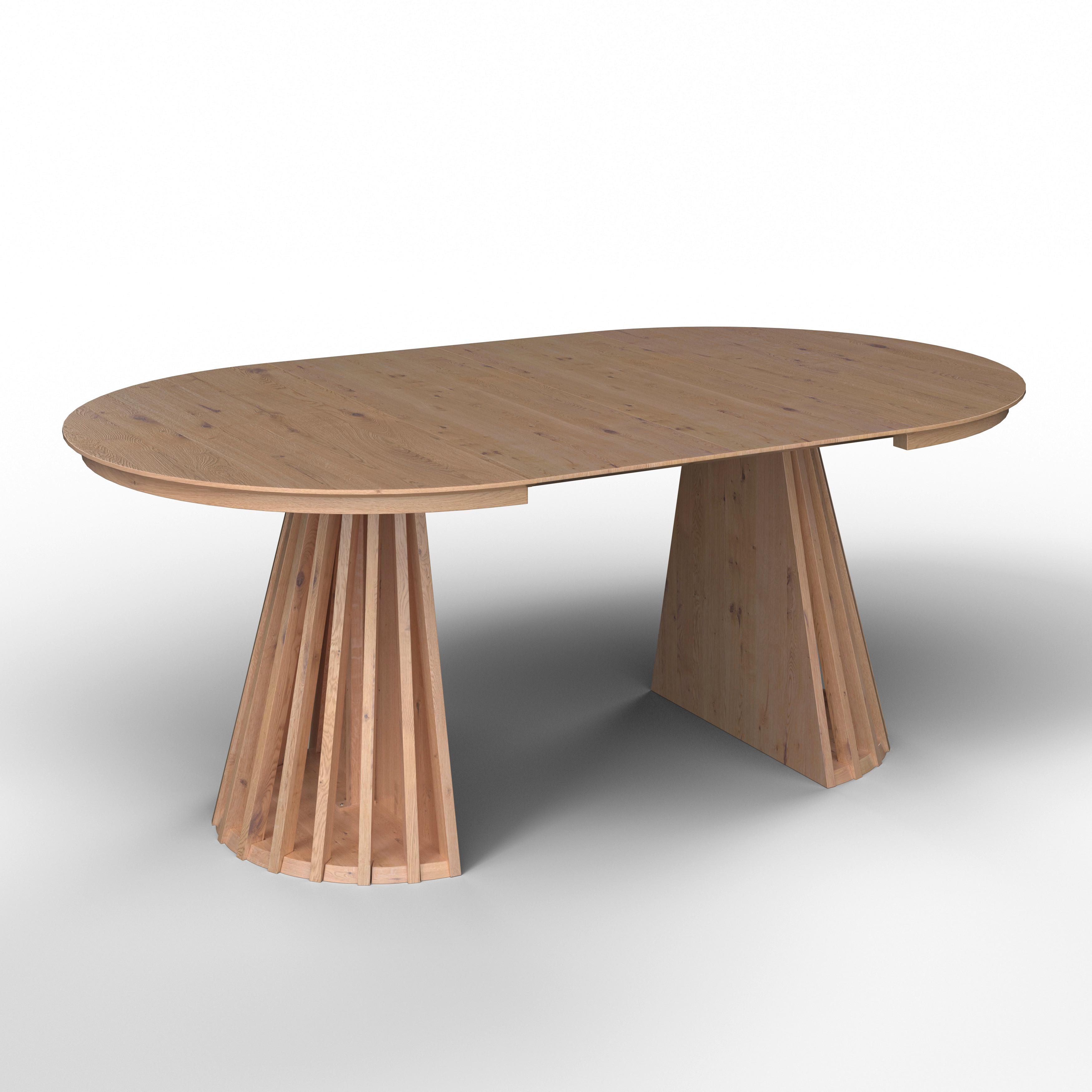 Rozťahovací stôl ENNIO 120 - farba duba, Modern, drevo/kompozitné drevo (120-160/76/120cm) - Bessagi Home