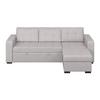 Ecksofa Turin Silberfarben, 239x160cm - Silberfarben, Trend, Holz/Textil (239/160cm)
