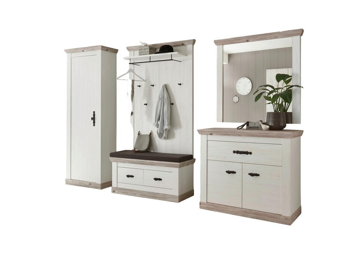 Garderobe Florenz Pinienfarb./Hellbraun B: 307cm - Hellbraun/Pinienfarben, Design, Holzwerkstoff (307/201/45cm) - MID.YOU